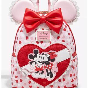 Loungefly Disney Mickey & Minnie Valentine Mini Backpack Chocolate Scented Bag